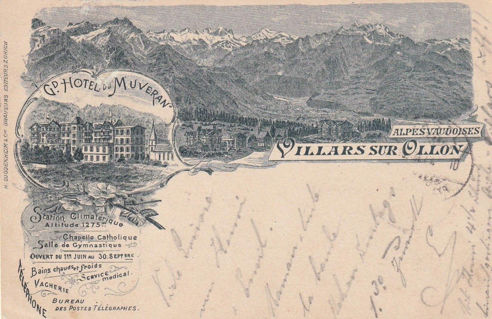 Cartoline postali: Villars sur Ollon Litho – Usato da Rorschacherberg venduto da fratovi2