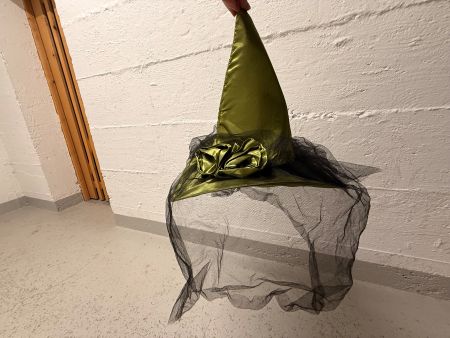 Hexenhut mit Schleier Halloween, Damenhut