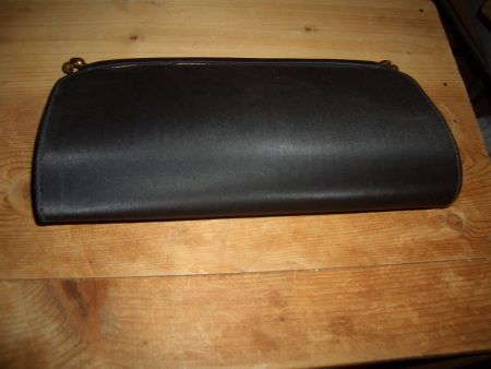 Antike Damen Clutch Tasche schwarz rechteckig