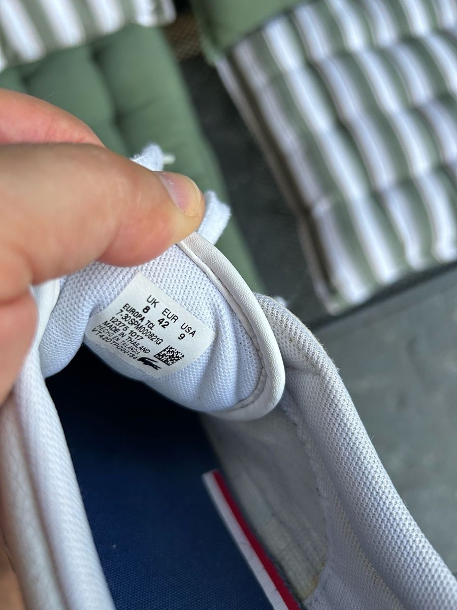 Lacoste Scarpe da uomo: Lacoste Leder Turnschuhe Weiss Grösse 42 – Usato da Zürich venduto da Zueri34 3