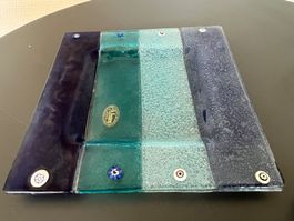 Original Albatros Murano Glas Schale/Tablett –Vintage 1970er