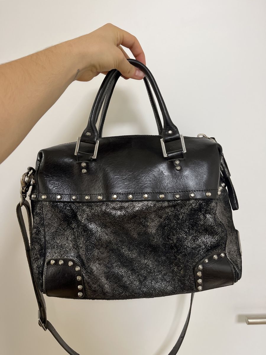 As98 Taschen für Damen: Schwarze silberne Ledertasche AS98 – Gebraucht aus Richterswil von Nic_s 1