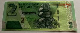 Zumbabwe 2 Dollars 2019 Neuwertig