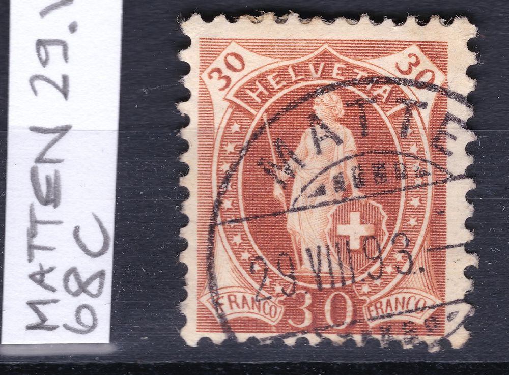 Matte BE 1893 Auf Stehende Helvetia 68 C | Kaufen Auf Ricardo