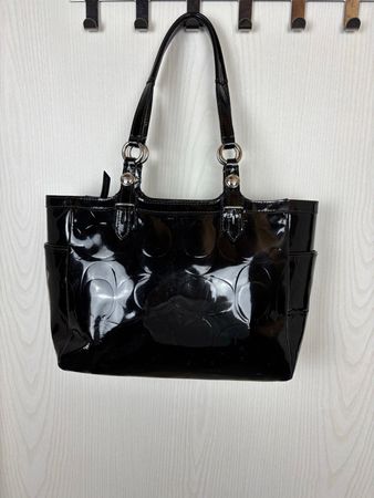 Coach Patent Leather Tote Bag