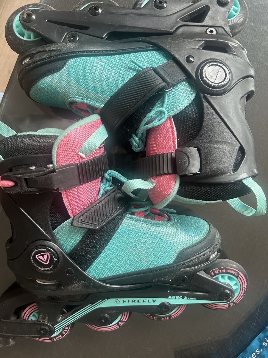 Pattini in linea & Pattini a rotelle: Rollers en ligne Firefly turquoise rose état correct – Usato da Oberwil BL venduto da audrey1515 3
