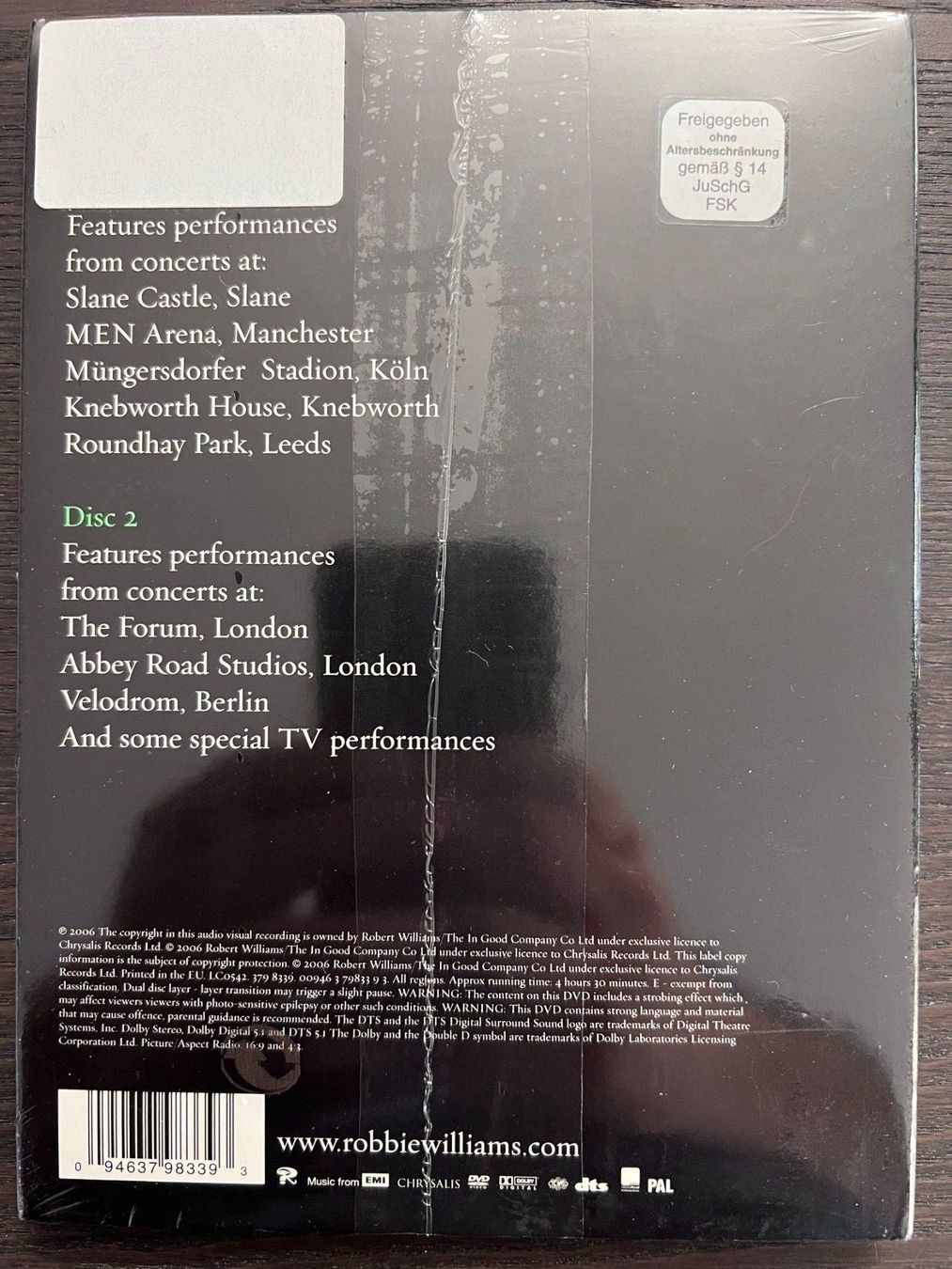 Tutti i DVDs: Robbie Williams - And Through It All – Nuovo e nell'imballaggio originale da Zürich venduto da FilmFreunde 1