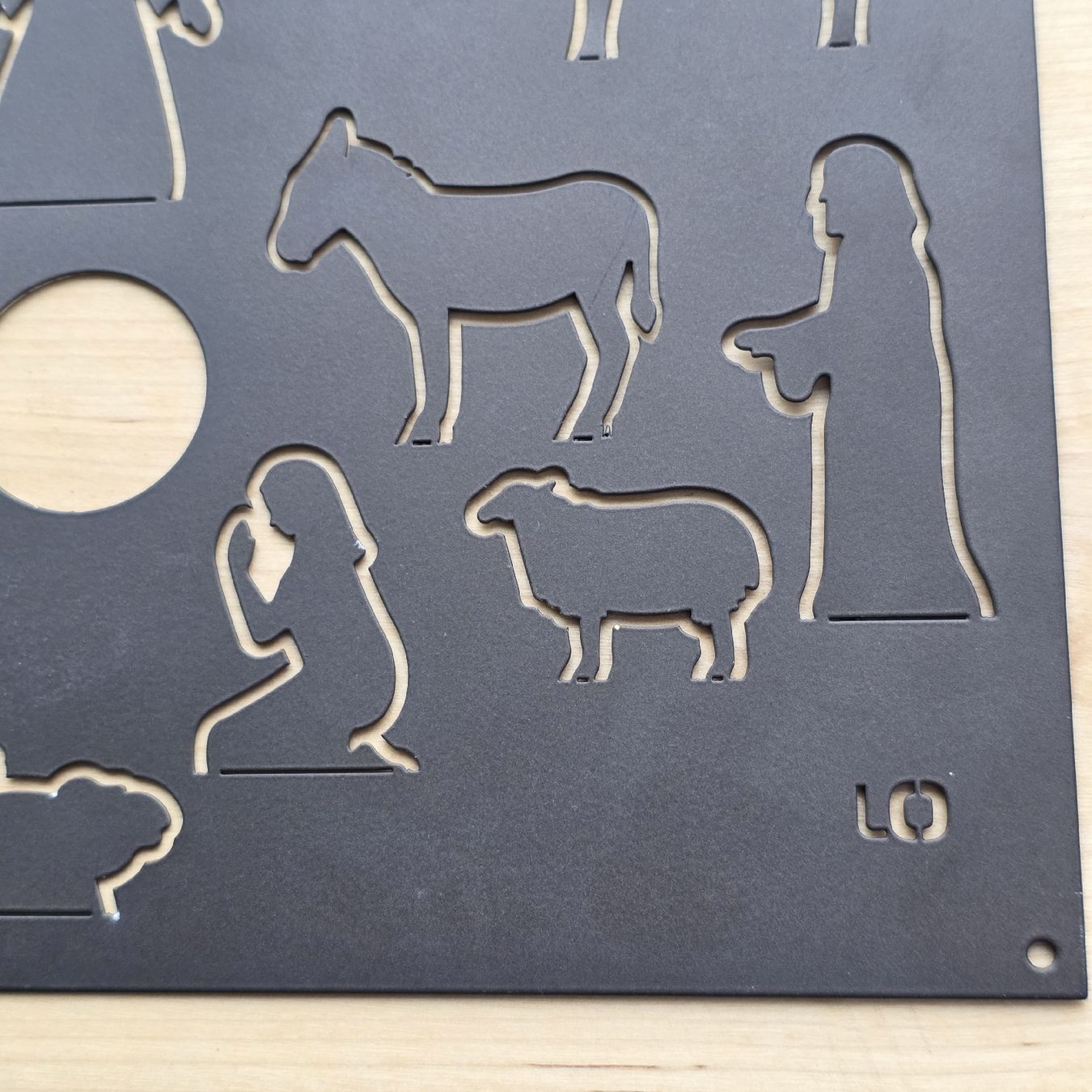 Pochoirs: Weihnachtskrippe Metall Schablone schwarz  – D'occasion à Rheinsulz par Gilea 1
