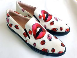 GIAMBA 💋 SCHUHE SLIPPER 38 KUSS ECHT LEDER BOOTS BALLERINAS