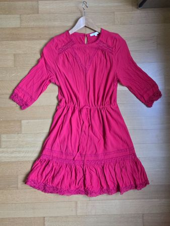 Maje Kleid mit Spitze Rot