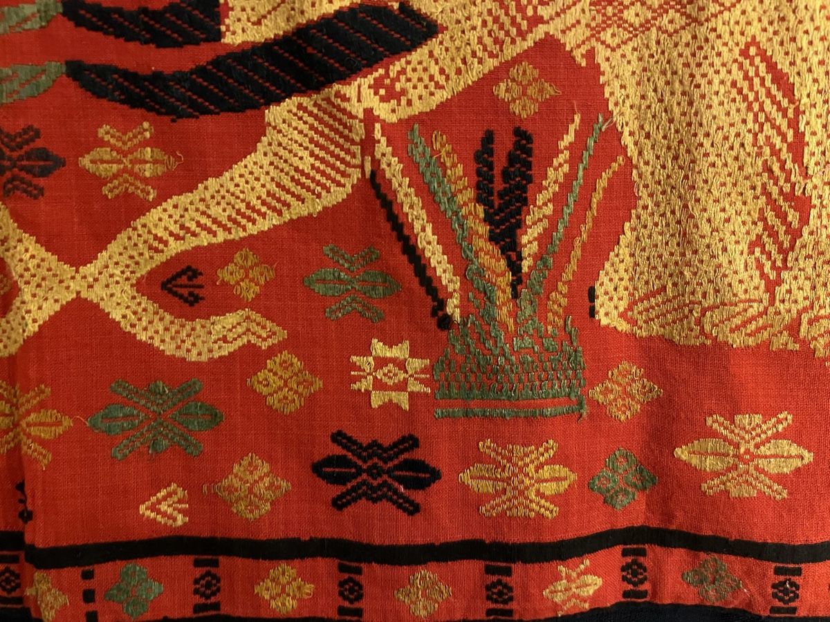 Stoffe: Longue tenture éléphant, Thailabde/Laos tissée brodée main, – Gebraucht aus Genève von DELIRBEADS 6