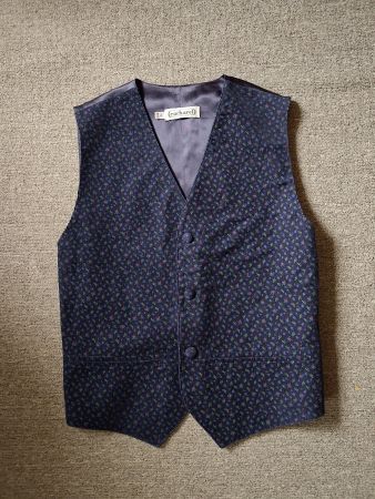 Jungenweste, Cacharel, blau mit Blumenmuster, 12 Jahre