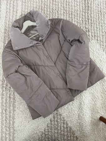 Shimmery lilac puffer jacket