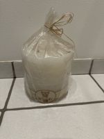 Dekorative Stumpenkerze XXL mit 3 Dochten weiss neu
