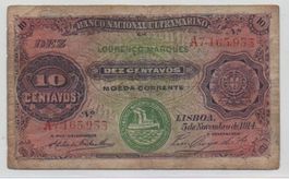 10 CENTAVOS -1914 - COLONIA PORTOGHESE DELL'ANGOLA