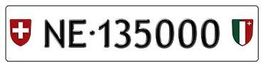 Plaque auto NE 135000