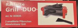 Raclette Grill Duo von Nouvel in rot mit Schweizer Kreuz 
