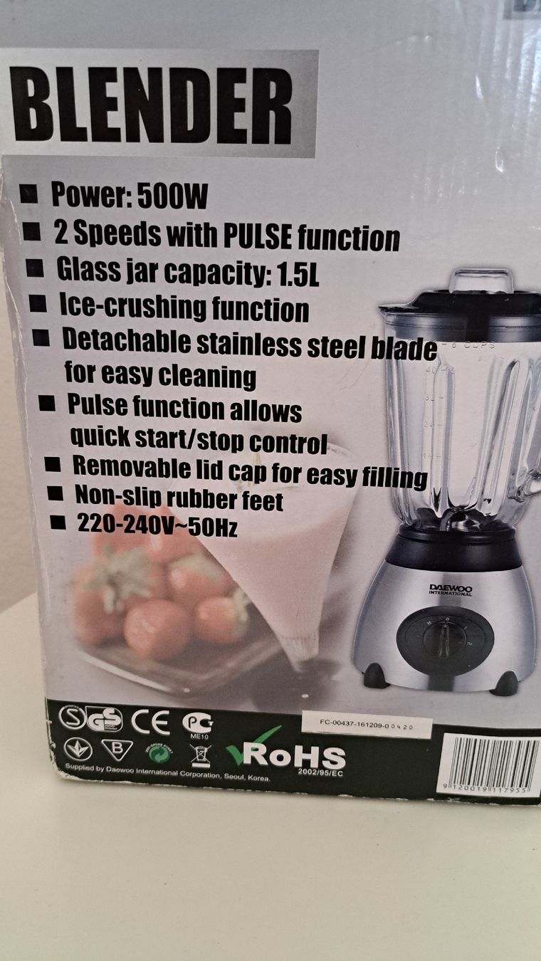 Daewoo Küchengeräte: Blender DAEWOO Puissant 500 Watts – Neu (gemäss Beschreibung) aus Zürich von Freshwind1 1