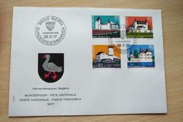 Bundesfeiermarken 1977 mit Sargans-Wappen
