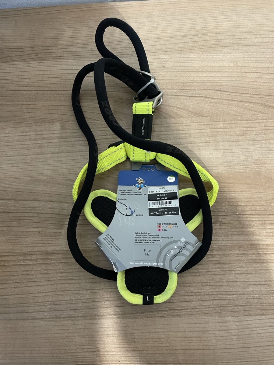Flug- & Drachensport: Rogz Stop-Pull Harness Schwarz Gelb Groesse L neu – Neu und originalverpackt aus St. Gallen von Trader9000 2