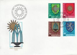1980 Pro Juventute FDC Gemeindewappen