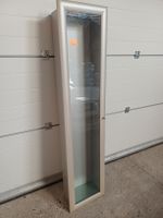 Vitrine/Glasvitrine, Holz/Glas, 162x38x18 cm