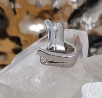 KLAPP OHRRINE IN 925 SILBER