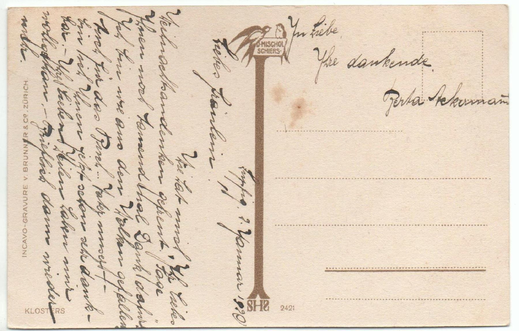 Cartoline postali: KLOSTERS Heimat – Usato da Jona venduto da philajona 1