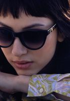 Gucci Sonnenbrille Damen Cat-Eye Schwarz Gold Vintage Look