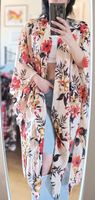 Sommerlicher Kimono mit Blumenmuster – Einheitsgrösse!
