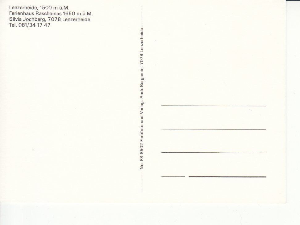 Cartes postales: Raschainas um 1995 – D'occasion à Bürglen TG par StampGraf 1