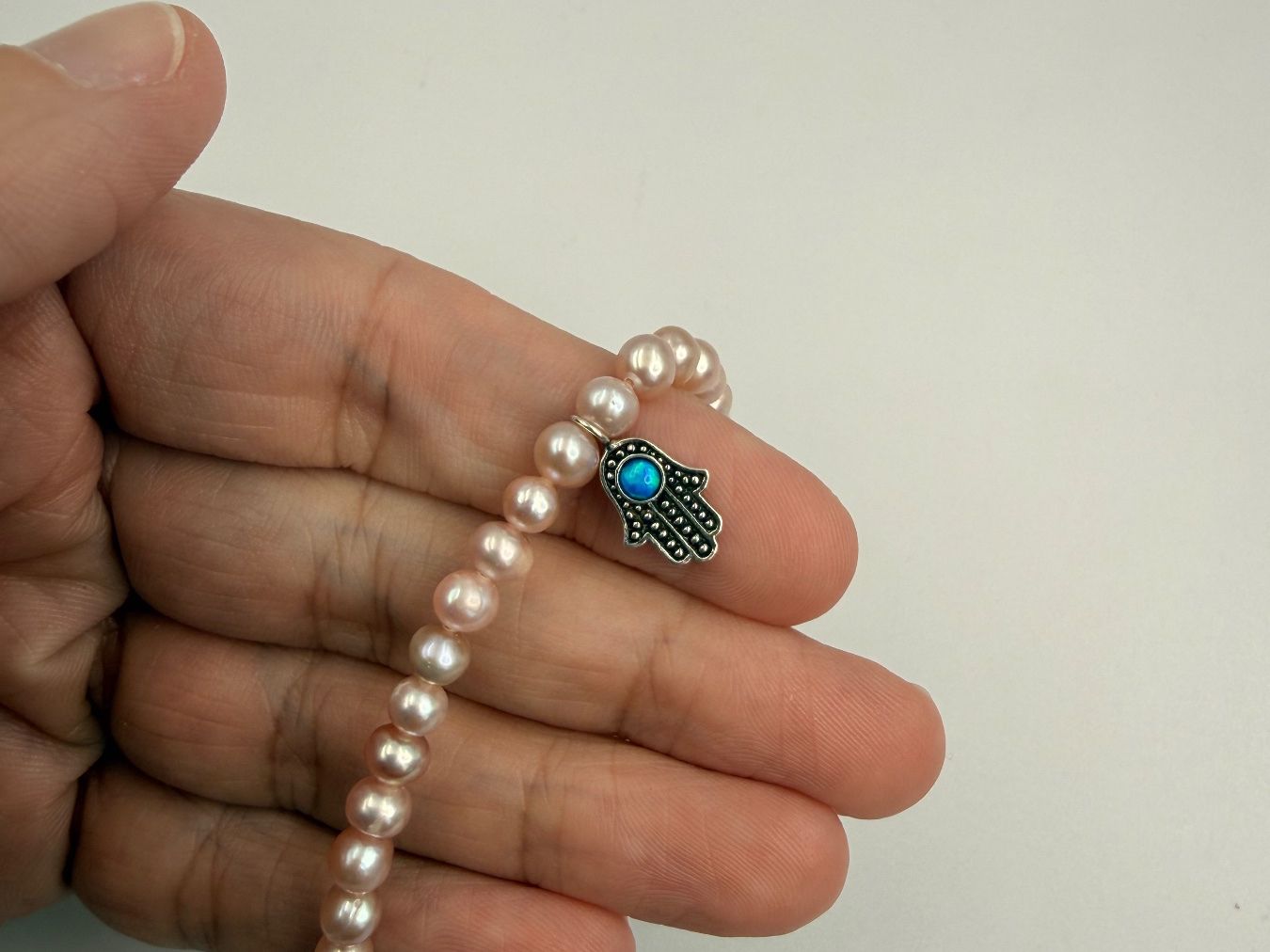 Bracciali & Braccialetti: Armband Fatima Hand Süsswasserperle Opal – Nuovo e nell'imballaggio originale da Zug venduto da gold.schmuck 2
