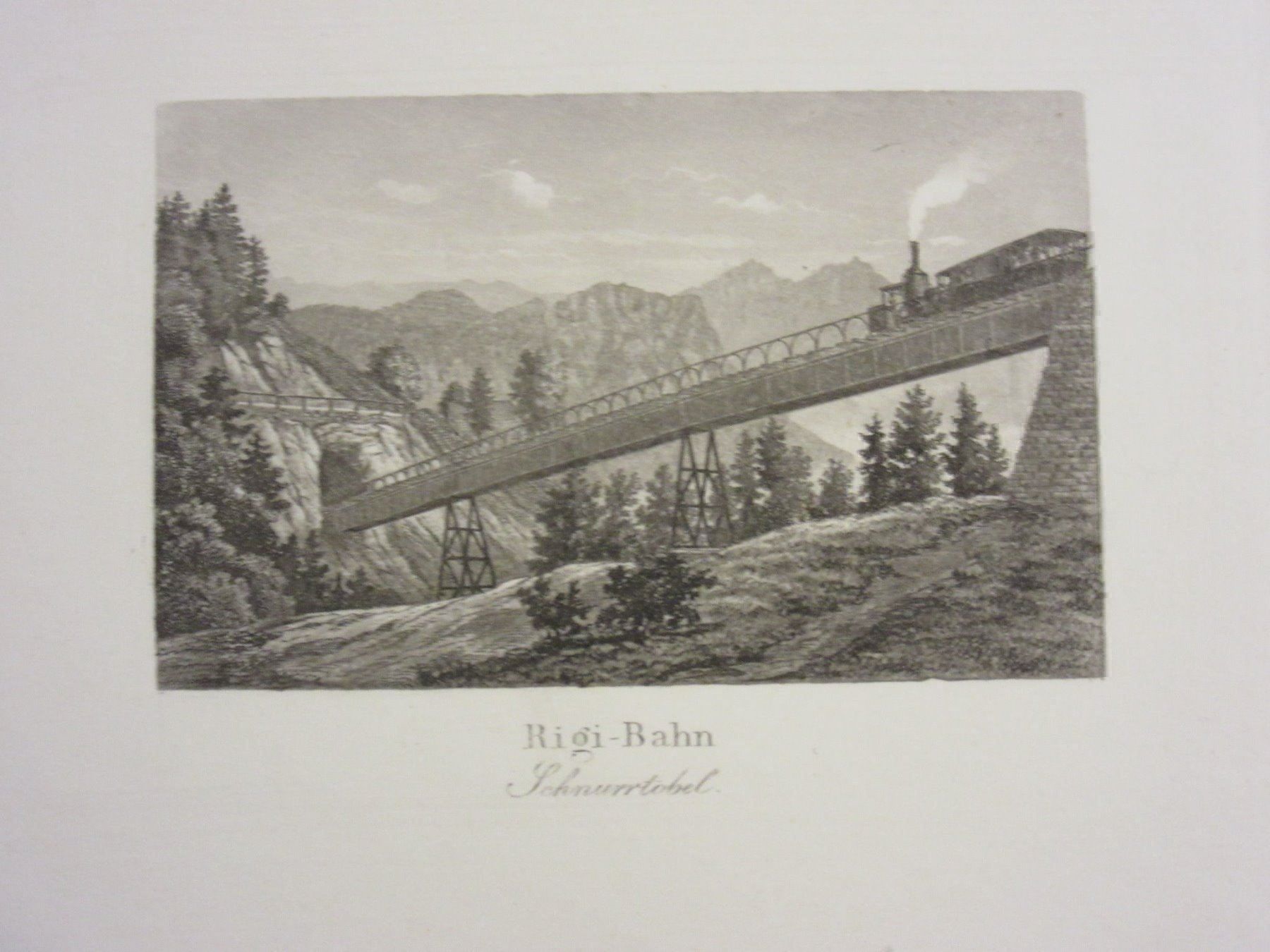 Gravures: RIGI BAHN  AQUATINTA – D'occasion à Gersau par grafik-kunst
