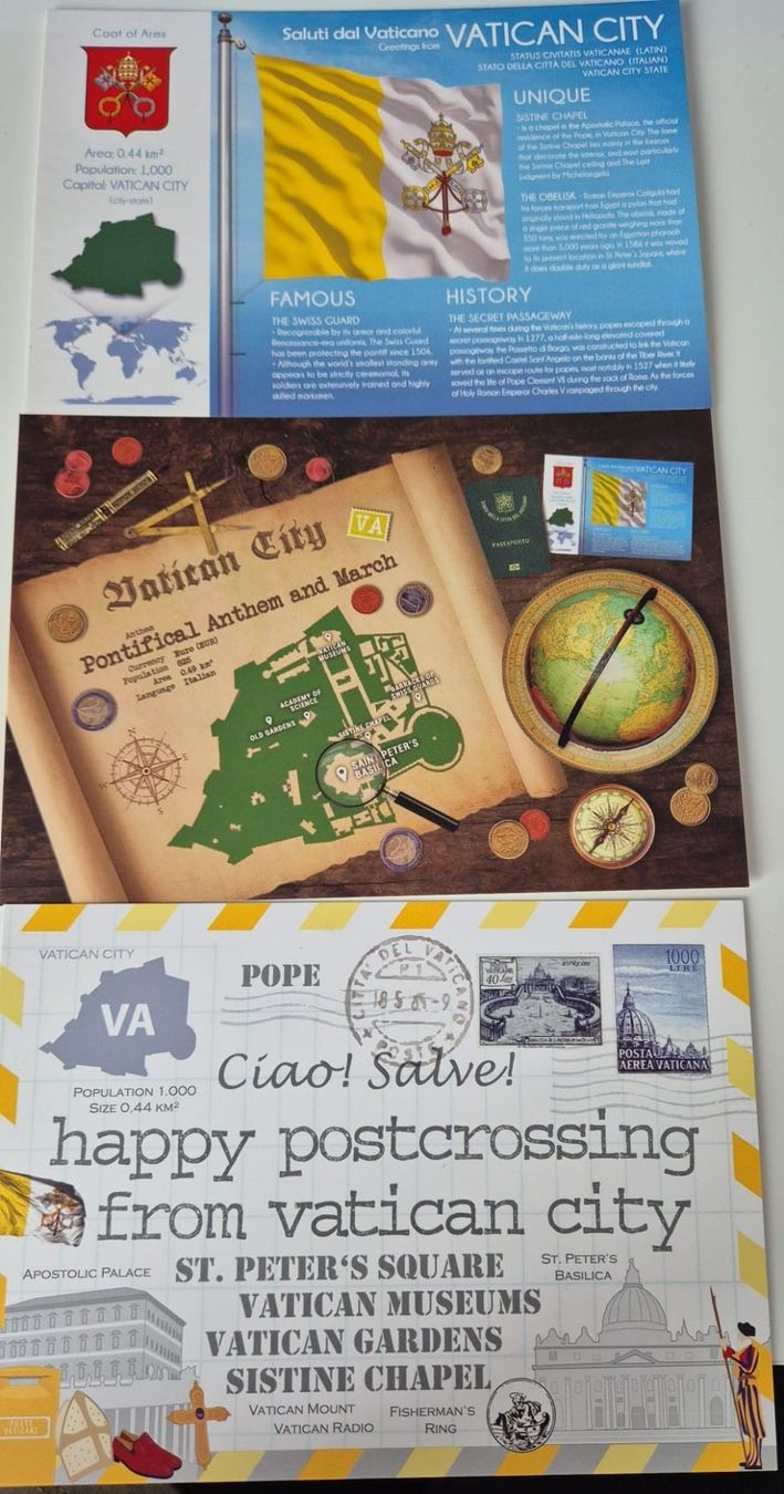 Cartoline postali: 3 Postkarten von Vatican City fabrikneu – Nuovo (secondo la descrizione) da Künten venduto da cibo4