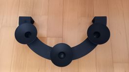 Kerzenhalter schwarz halbrund, neu