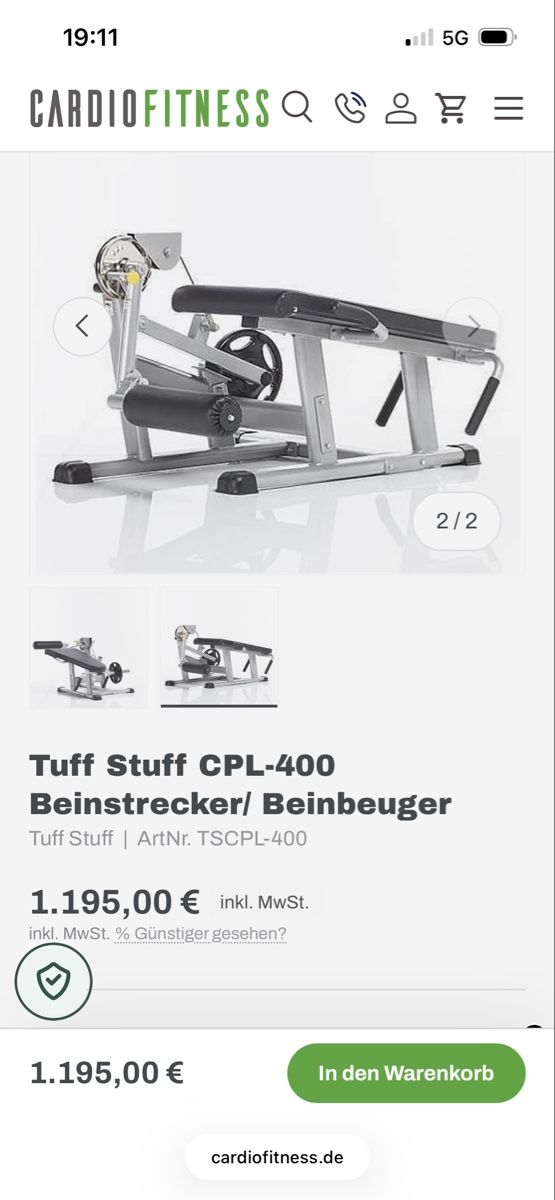 Vélos d'appartement: TuffStuff CPL-400 Beinstrecker/Beinbeuger  – Neuf (Voir description) à Luthern par Kuestenwolff 5