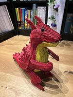 Rote Korb-Drachen-Handtasche mit Träger-Vintage-Stil! 🐉
