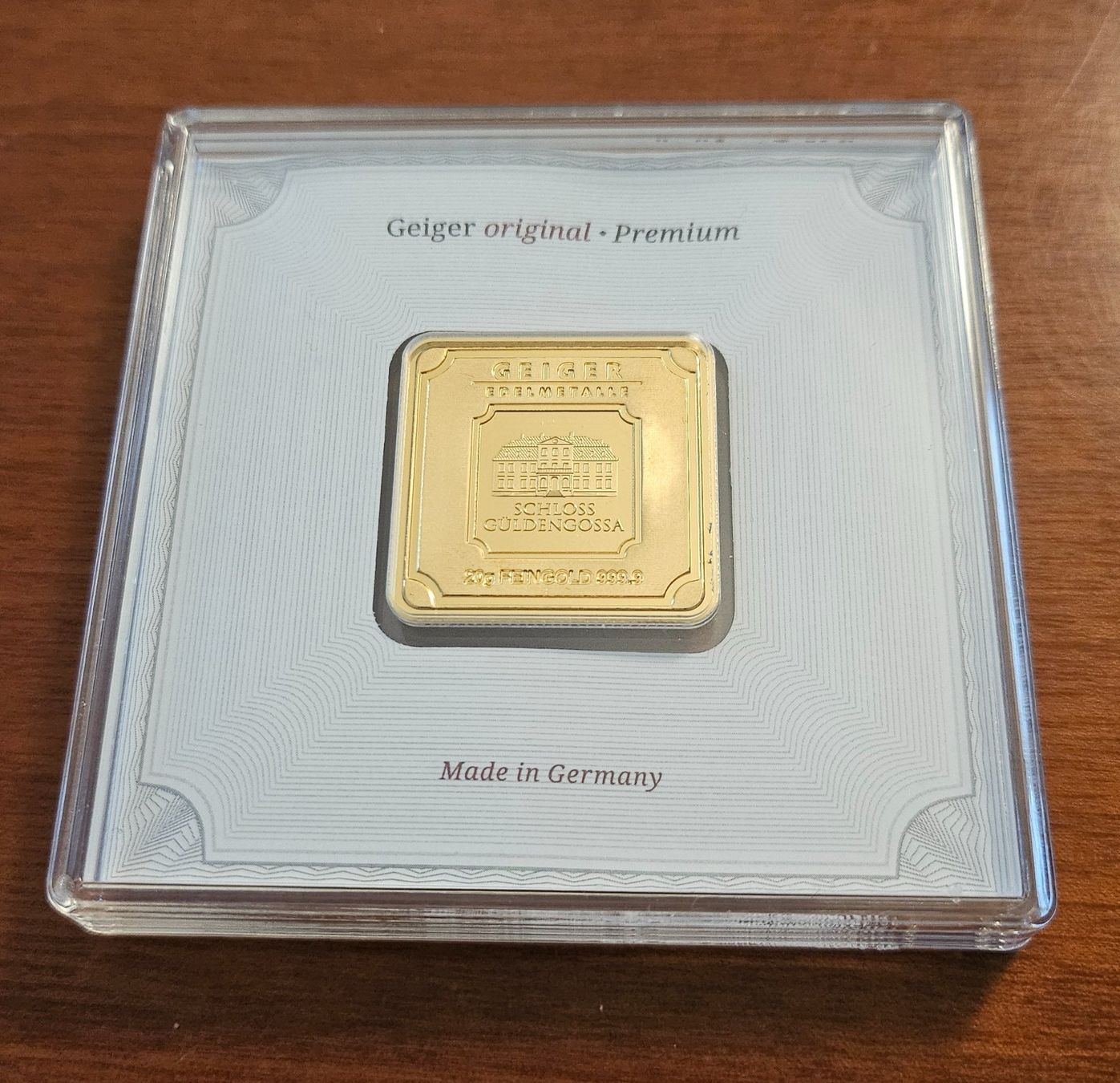 Metalli preziosi: ** GOLDBARREN 20gr 999,9 Quadrat eingekappselt ** – Nuovo e nell'imballaggio originale da St. Margrethen SG venduto da Relsi53 2