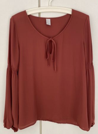 Bluse, braun/orange, Gr. M