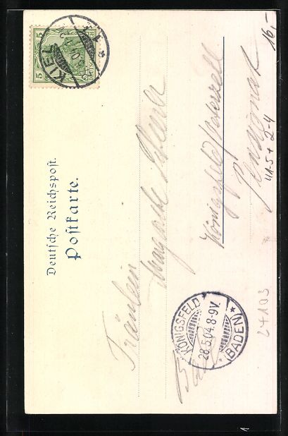 Cartoline postali: Kaiserlich Deutsche Tages-Postdampfschif – Usato da Berlin venduto da bartko-reher 1