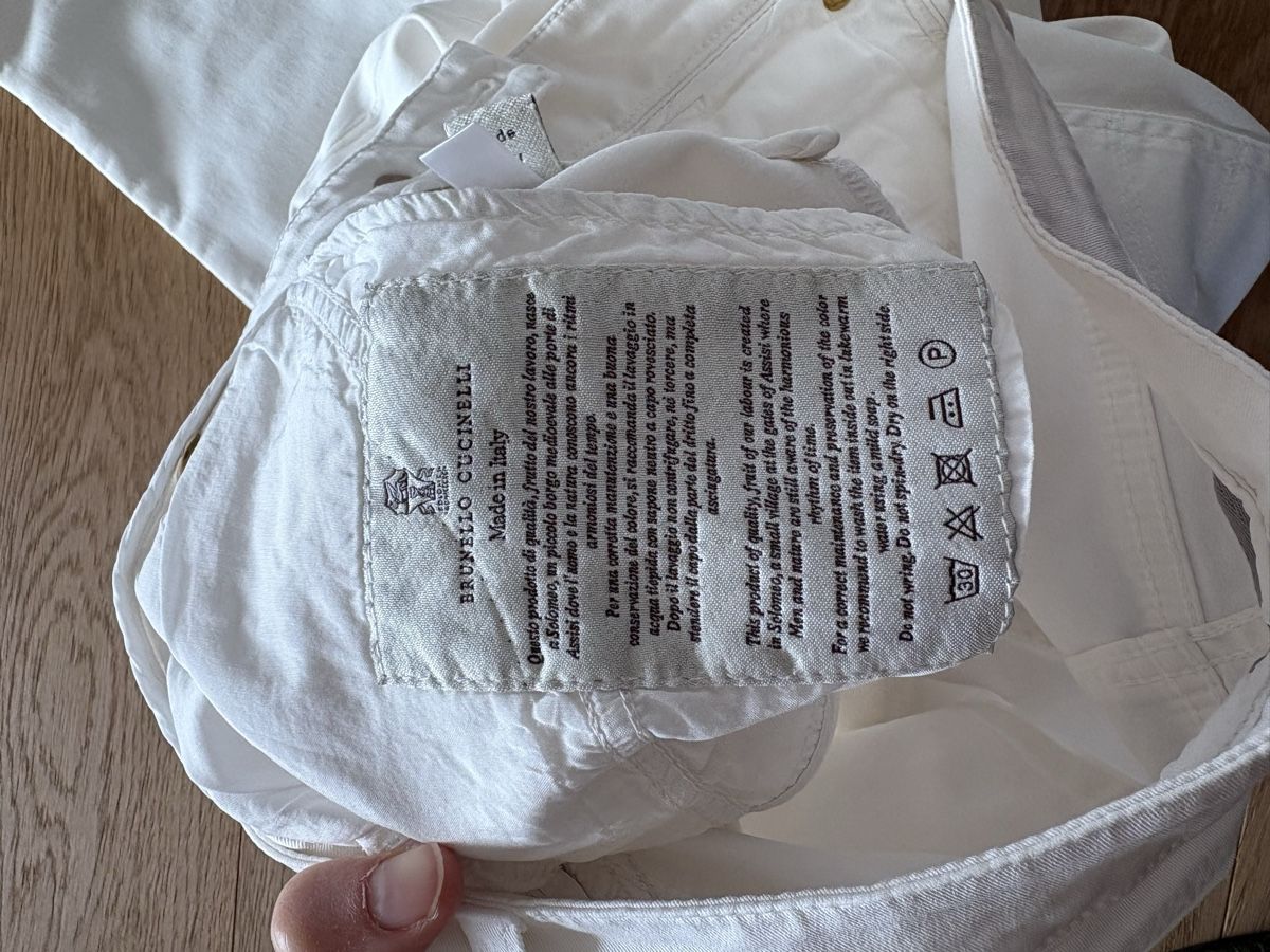 Brunello Cucinelli Pantaloni: Brunello Cucinelli white pants  – Nuovo (secondo la descrizione) da St. Gallen venduto da ott_f827 5
