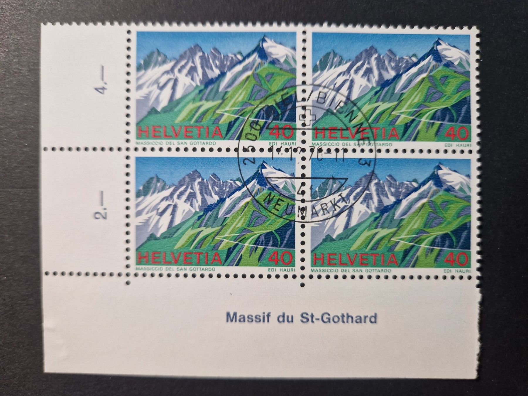 Tutti i francobolli: N° 578   4 block gestempelt Biel / Bienne – Usato da Bouveret venduto da hckoala