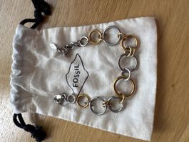 Fossil Armband bicolor, Stahl, Neu