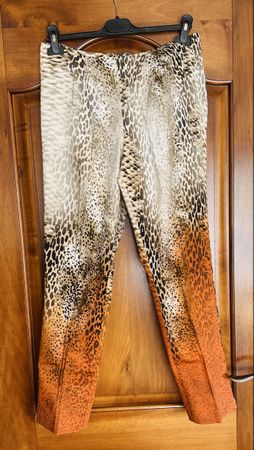 Hose Tuzzi Animal-Print braun orange Grösse 38