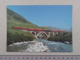 Glacier Express bei Realp, Richlerenbrücke, Bahn