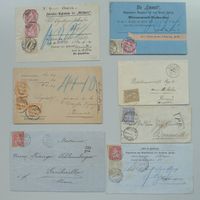 1868-1881, 7 Belege "Sitzende Helvetia", mit besseren Franka