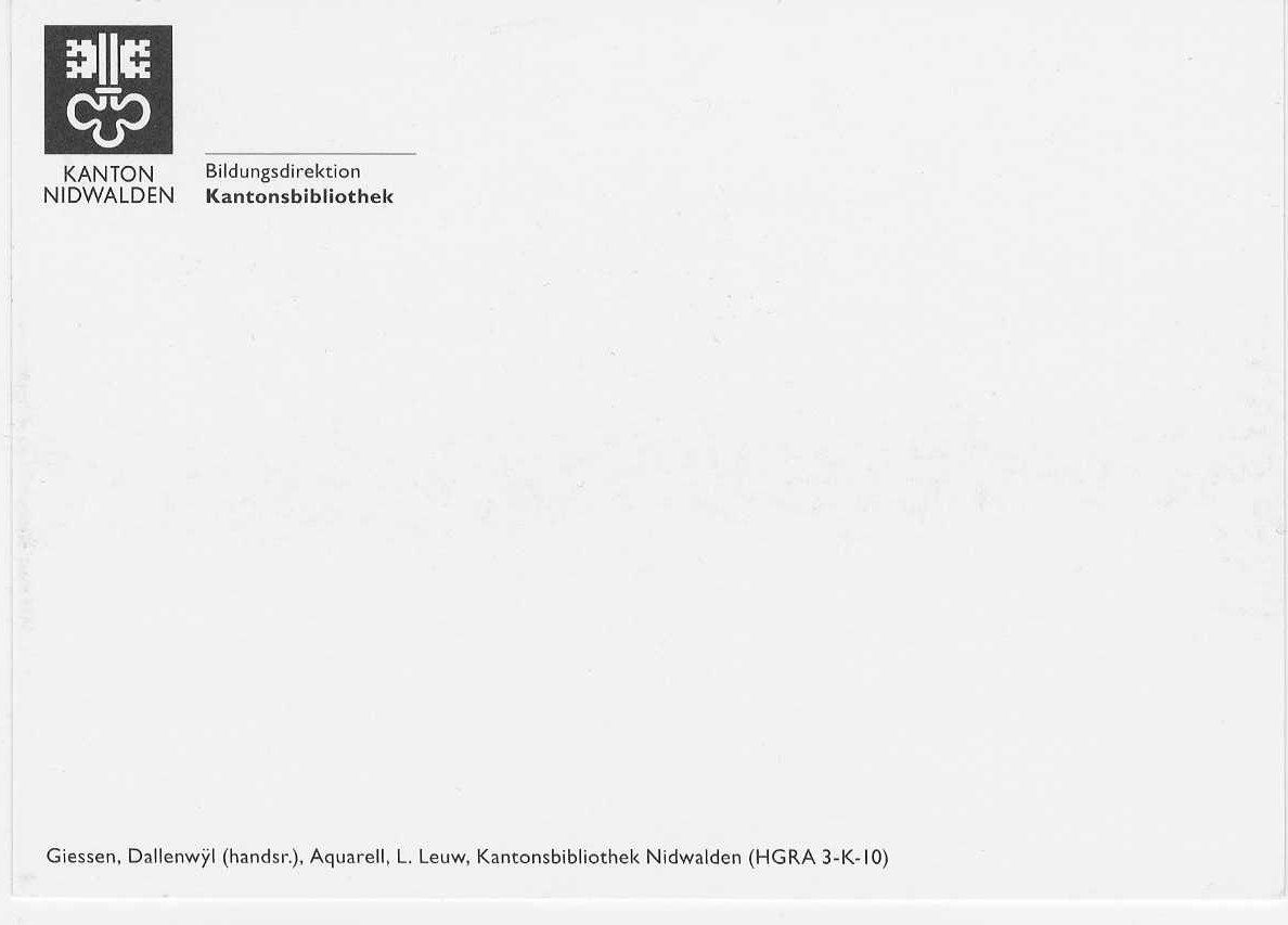 Cartoline postali: Ansichtskarte: Druck von Gemälde Giessen Dallenwyl – Usato da Luzern venduto da gil_9jtr 1