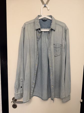 Chemise Diesel Industry denim bleu clair – taille M
