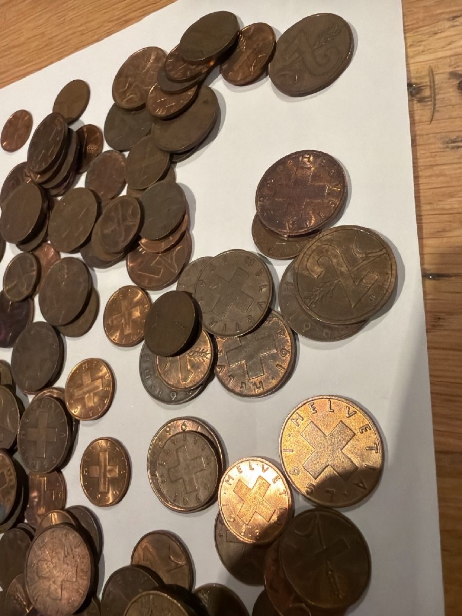 Toutes les monnaies: pièces de 1 et 2 centimes suisses – D'occasion à Echallens par JAR69 2