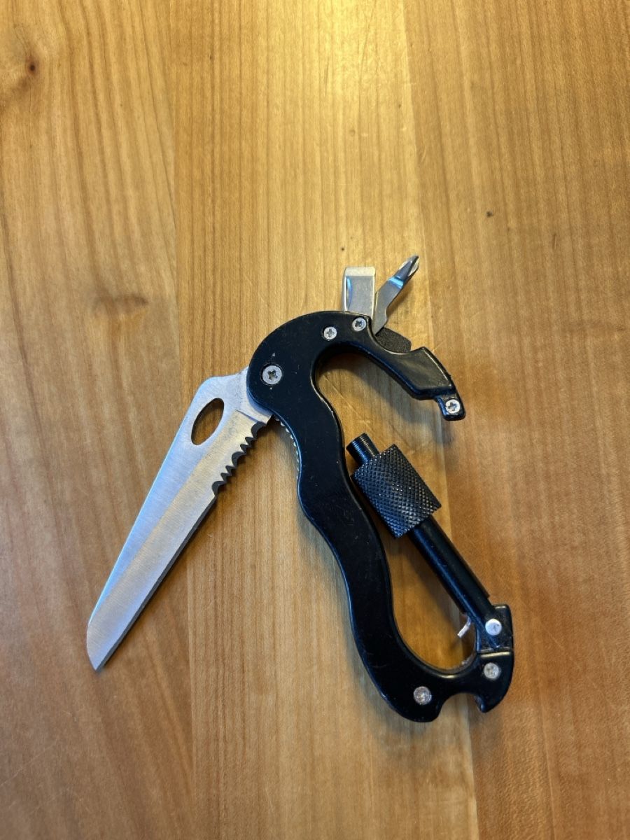 Attrezzatura da arrampicata: Multifunktionswerkzeug Karabiner Messer  – Usato da Wynigen venduto da nawy82 1